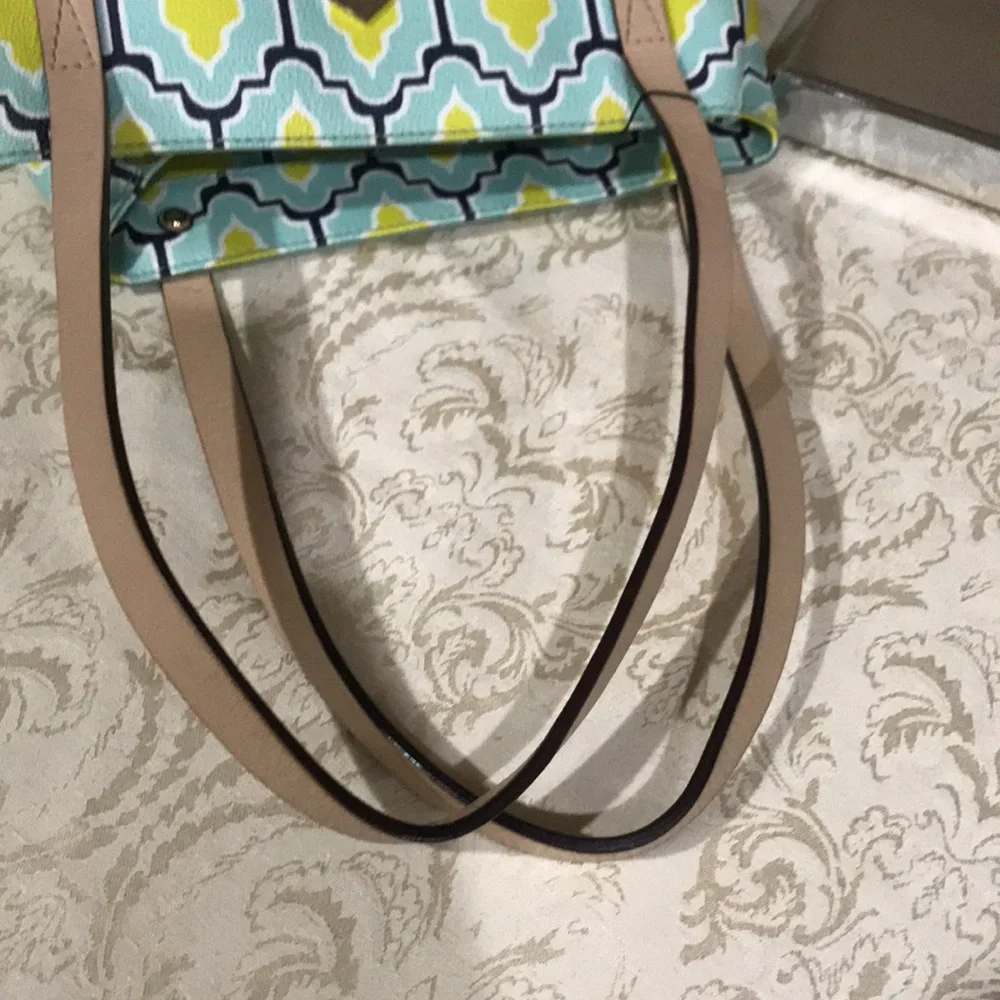Kate Spade Leather Trimmed Coated Canvas Tote